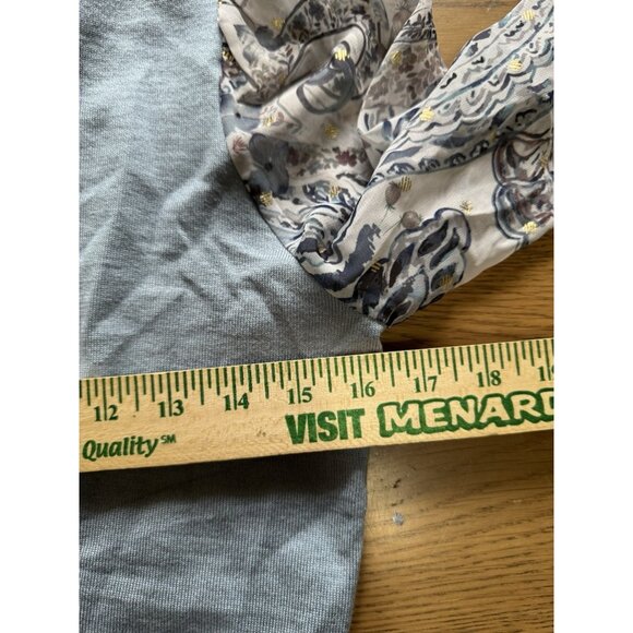 89th Madison Women Size Small Sweater Blouse Long Sleeves Floral Lightweight - Picture 5 of 10